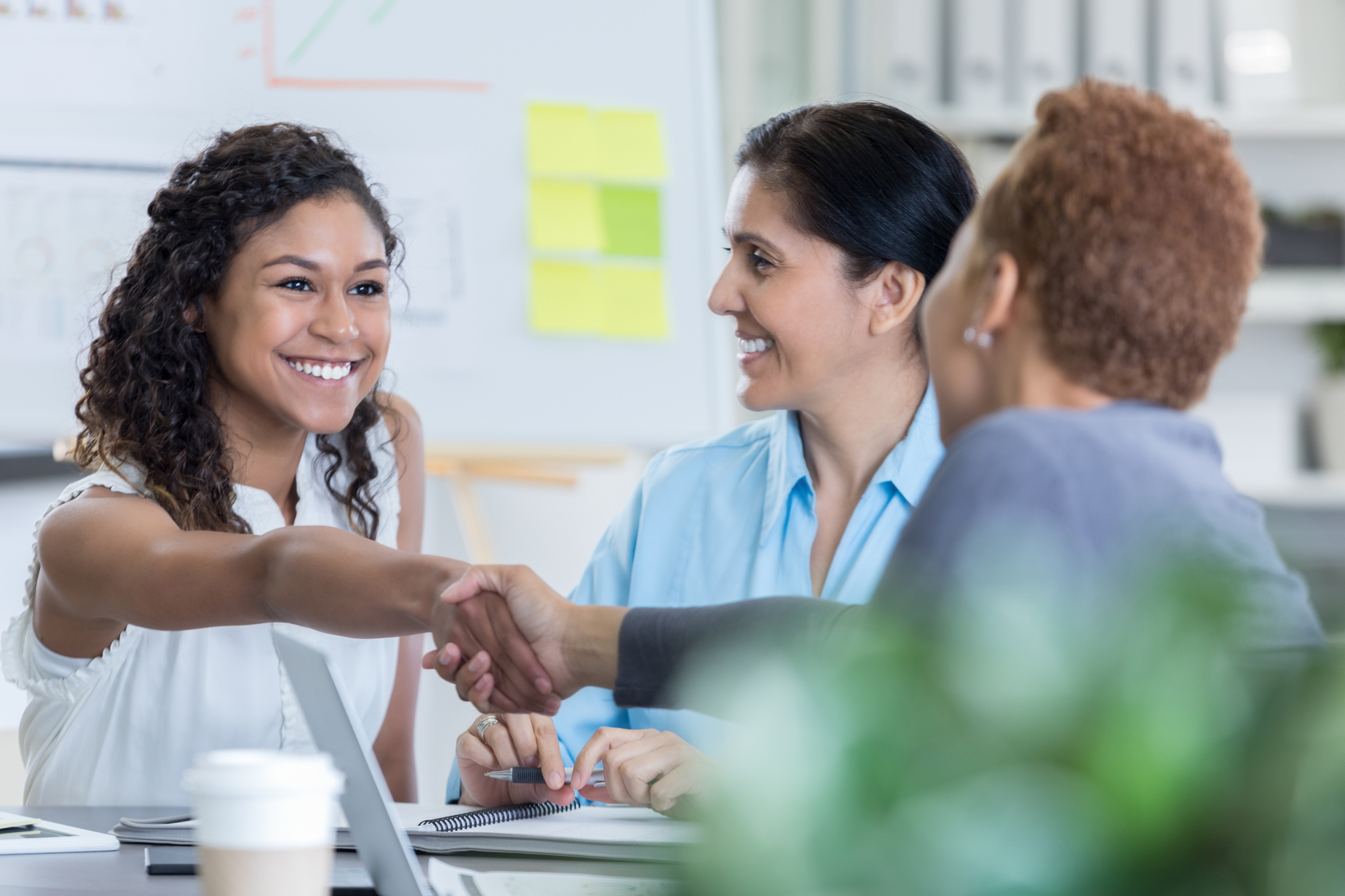 Young interviewee is offered job on the spot